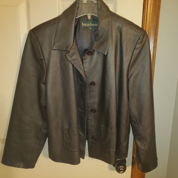 90〜00s Harve Benard leather jacket Harve Benard Faux Leather Motorcycle Coats & Jackets | Mercari